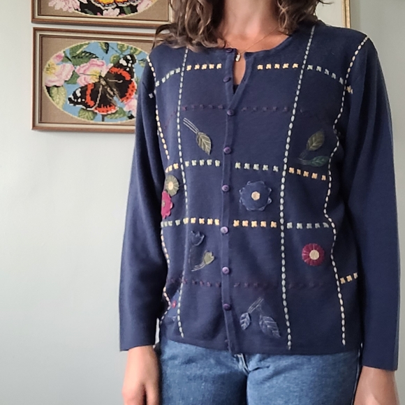 Vintage fall cardigan - Picture 3 of 7